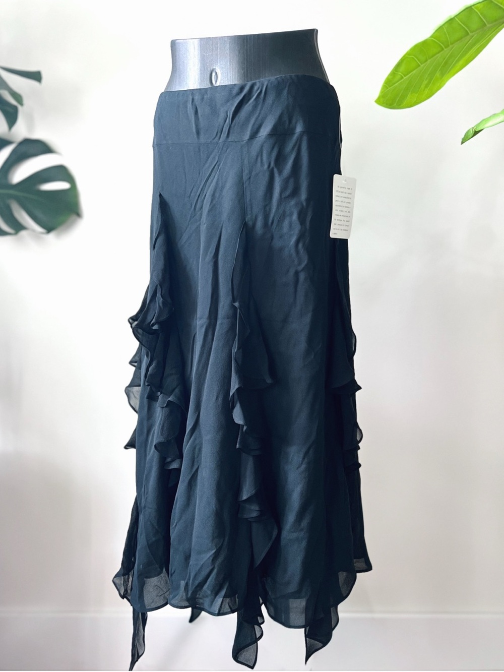 NWT Jones New York | 100% Silk Ruffle Tiered Maxi Skirt